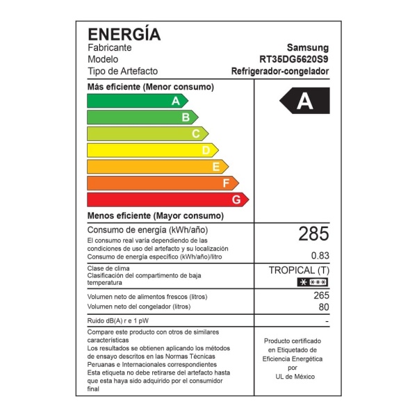 Refrigeradora Samsung Top Mount Freezer 341L Silver C/Disp. - Imagen 8