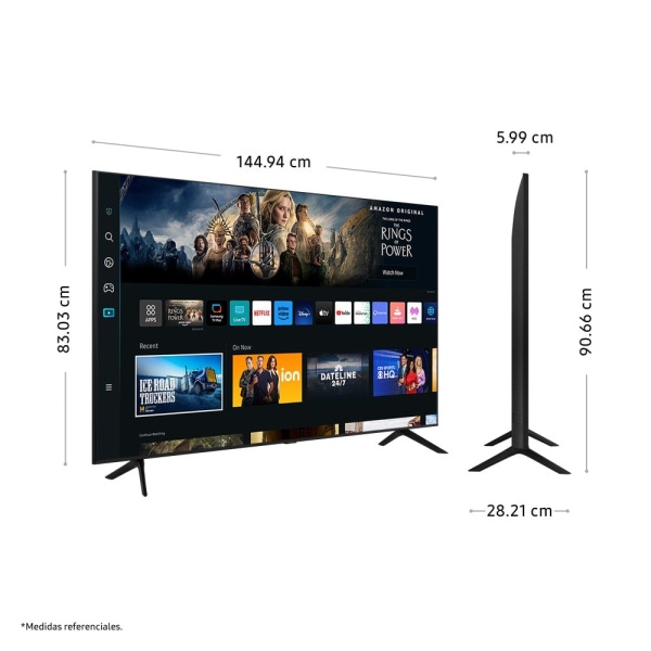 TELEVISOR SAMSUNG SMART TV 65" CRYSTAL UHD 4K UN65DU7000GXPE - Imagen 2