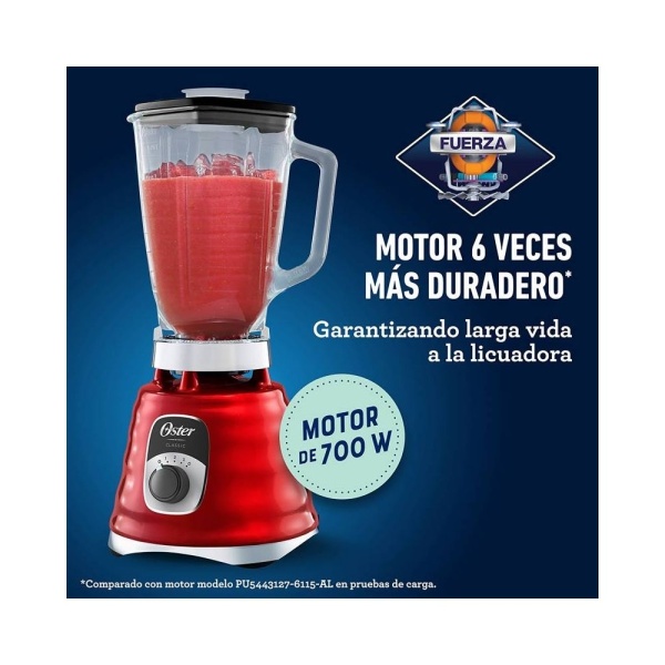 Licuadora Oster 1.25L BLST4126R-053 Roja - Imagen 3