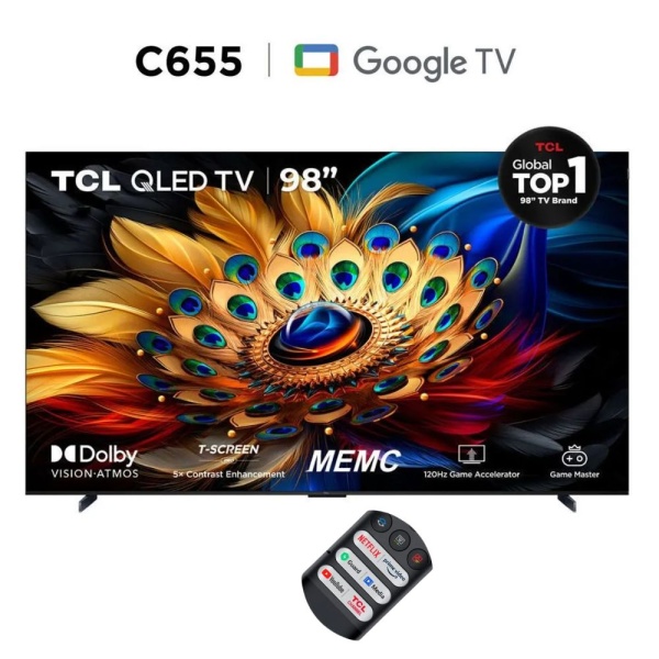 Televisor TCL 98" Google Tv 98C655 Qled 4k Ultra Hd Smart Tv