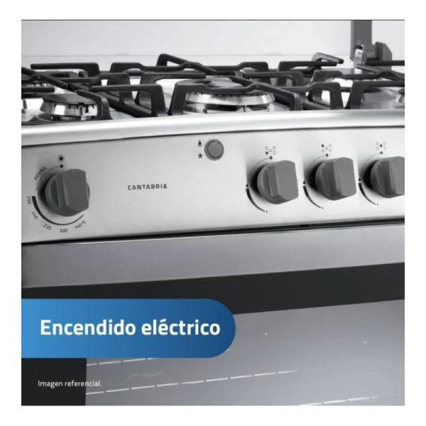 Cocina a Gas INDURAMA 5 Quemadores Cantabria QZ Croma - Imagen 4