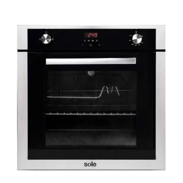 Horno Empotrable SOLE 70L Gas Natural SOLHO007GN Negro e Inox