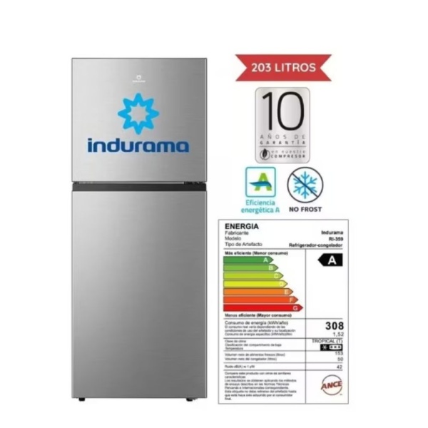 Refrigeradora Indurama RI-359 No Frost 203L