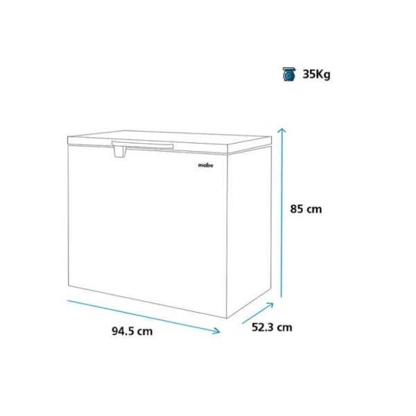 CONGELADORA MABE CHM200PB1 200 Litros BLANCO - Imagen 5