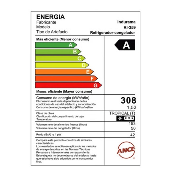 Refrigeradora Indurama RI-359 No Frost 203L - Imagen 7