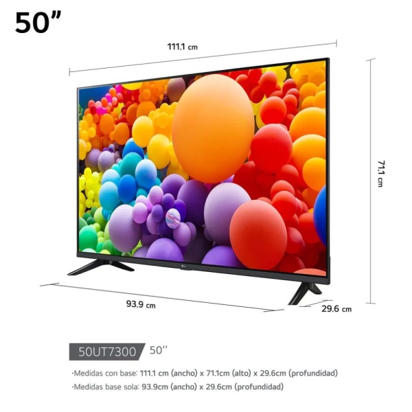 Televisor WebOs Smart Tv 4K UHD de 50" LG 50UT7300PSA 2024 - Imagen 2